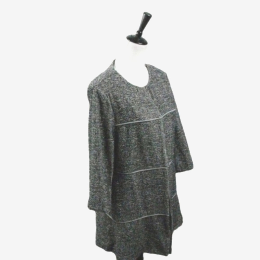 Cabi Black/White 3/4 Length Blazer/Car Coat Size Medium